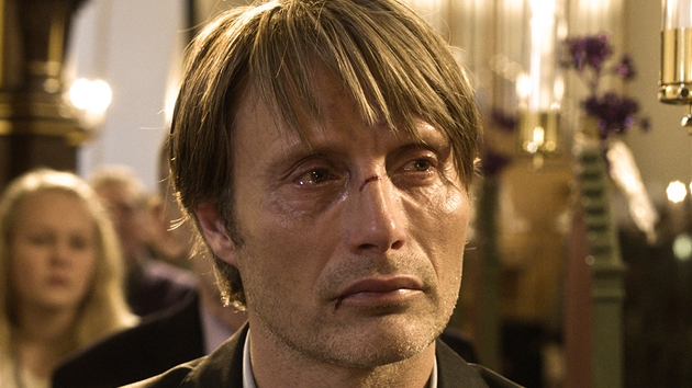 Mads Mikkelsen ve filmu Jagten (Lov) reiséra Thomase Vintenberga