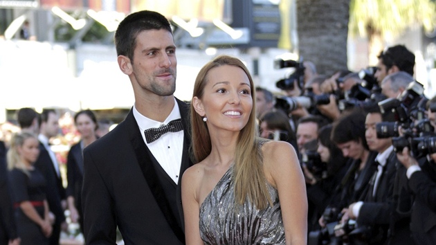 Novak Djokovi a Jelena Ristiová (Cannes 2012)