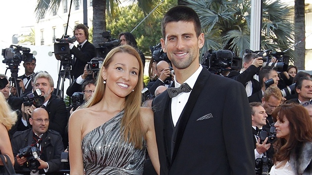 Jelena Ristiov a Novak Djokovi (Cannes 2012)