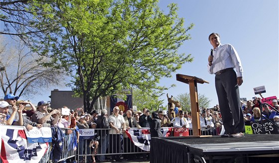 Republikánský kandidát na prezidenta USA Mitt Romney bhem pedvolební kampan