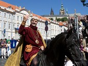 Karel IV. se se svou druinou vyd na Karltejn