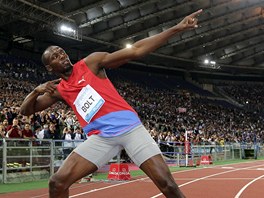 Jamajsk sprinter Usain Bolt slavil na mtinku Diamantov ligy v m tradinm