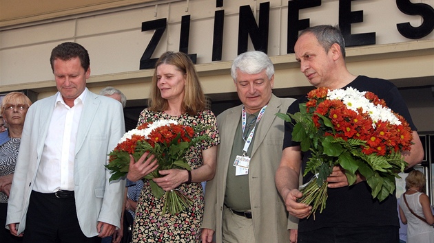 Petr Koliha s herekou Stanou Katicovou na archivním snímku z filmového festivalu pro dti a mláde v roce 2011.