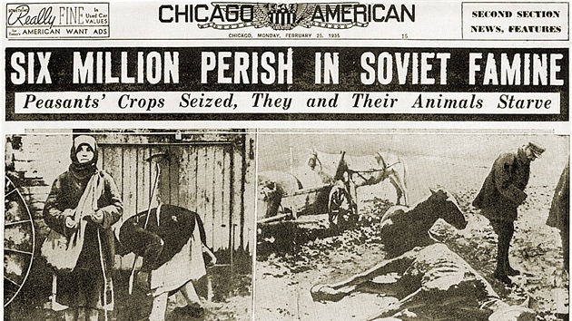 O hladomoru v tehdejím Sovtském svazu se psalo i v USA (25. února 1935).
