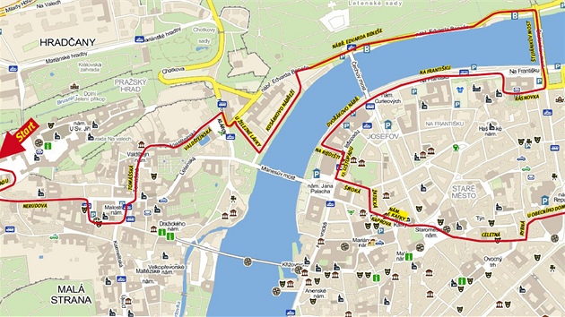 Mapka trasy Bhu pro gorily 2. ervna 2012
