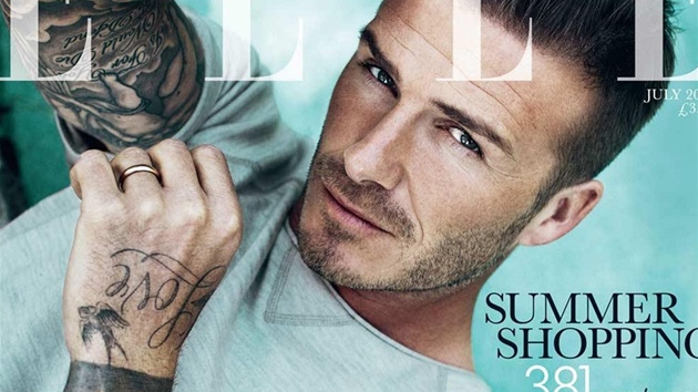 David Beckham na obálce magazínu Elle (ervenec 2012)