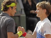 GRATULACE. O em si po osmifinlovm duelu povdaj Roger federer a David