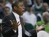 Udiven trenr Doc Rivers z Bostonu Celtics.