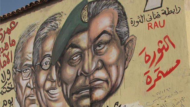 Autoi grafiti na zdech v Egypt rychle zareagovali na proces s Mubarakem (5.