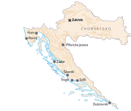 Mapka Chorvatska