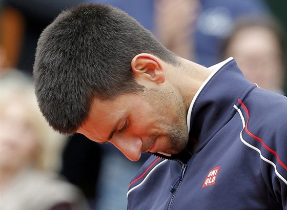 PORAENÝ FINALISTA. Srb Novak Djokovi hrál na Roland Garros poprvé finále, ale