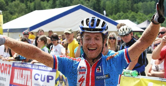 Kristián Hynek vyhrál závod horských kol v Hemanicích na Liberecku.