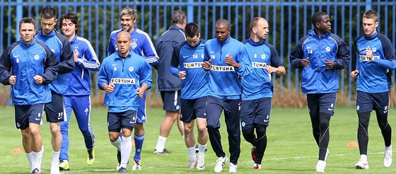 Fotbalisté Liberce pi tréninku - ilustraní foto