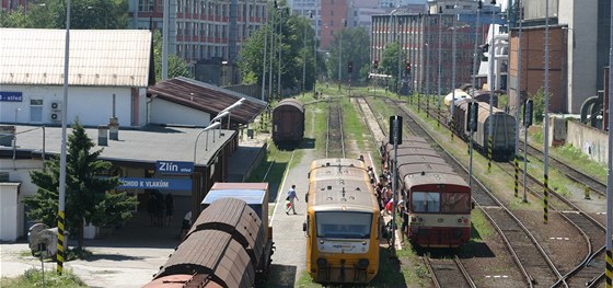 Souasné vlakové nádraí v krajském Zlín.