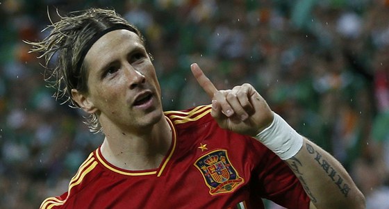 TREFA. panlský útoník Fernando Torres se raduje ze svého prvního gólu na