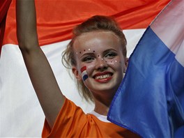 DO TOHO! Pvabná nizozemská fanynka podporuje svj tým.
