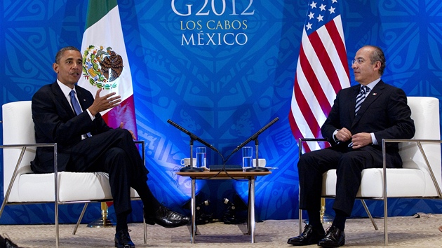 Bilaterální jednání na summitu G-20 v Los Cabos: americký prezident Barack