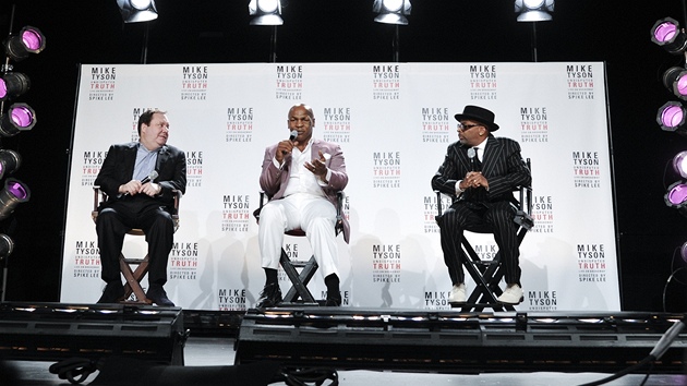 Producent James Nederlander, Mike Tyson a reisér Spike Lee pedstavují