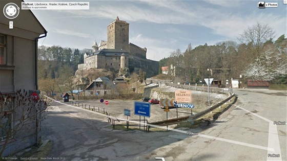 Google auta projela i kolem hradu Kost v eském ráji.