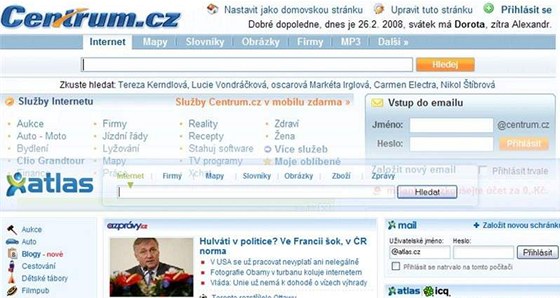 Centrum.cz koupilo Atlas.cz. Dnes to ob firmy oficiáln potvrdily.