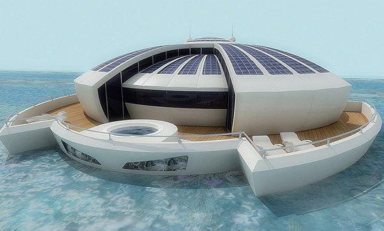 Ekologický plovoucí hotel (Solar Floating Resort ) na solární ekologii navrhl...