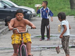 Romsk ghetto na ulici Pedndra v Ostrav-Pivoze.