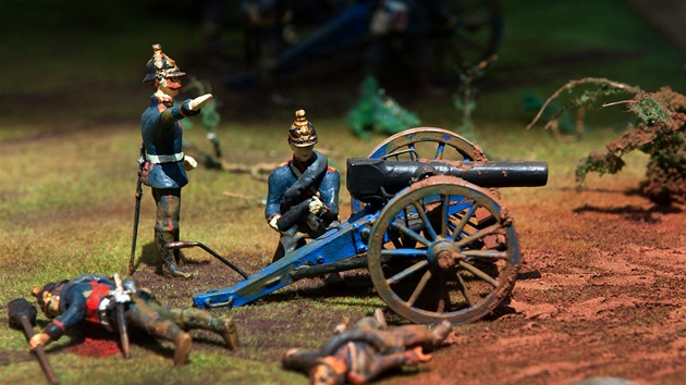 Miniatura bojit v Muzeu války 1866 na Chlumu. 