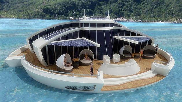 Solar Floating Resort vyuv nejnovjch technologi a kompozitovch materil z automobilovho a lodnho prmyslu.