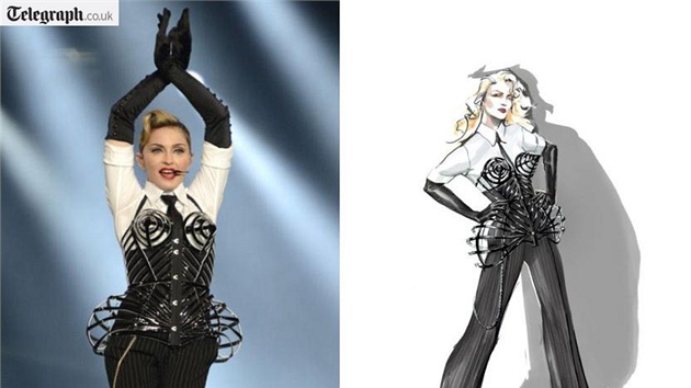 Madonna v korzetu pro své turné MDNA 2012