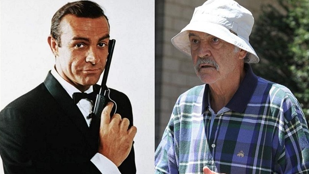 Sean Connery coby James Bond (1963) a v dchodu (2012)