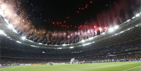 Momentka ze závru fotbalového Eura 2012