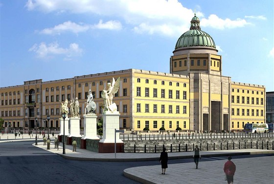 Stavba repliky nkdejího sídla pruských panovník s temi barokními a jednou