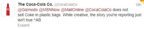 Tweet Coca Coly