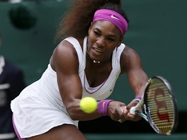SLA. Serena Williamsov a jej bekhend ve finle Wimbledonu.