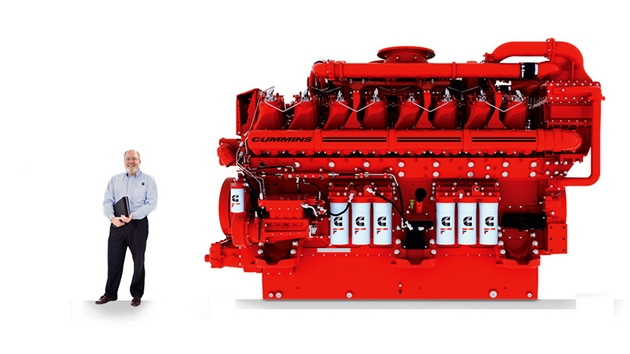 Vznětový motor Cummins QSK95 má výkon 4 tisíce koňských sil. Vznětový motor Cummins QSK95 má výkon 4 tisíce koňských sil.
