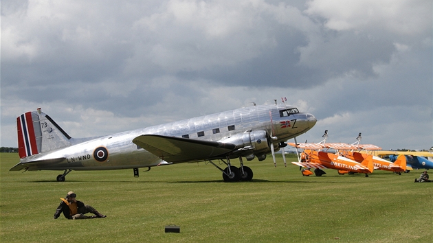 Sobota 30.6. 2012 - Na snímku Dakota C47. Letoun vyuívaný za války na vech