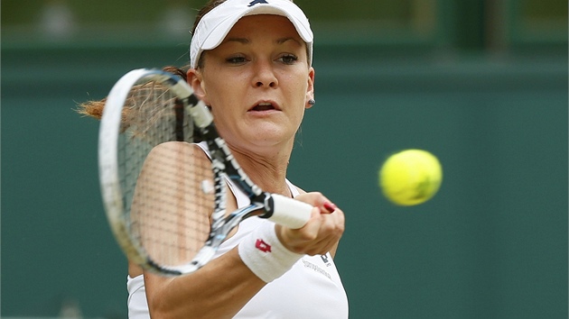 SNAHA. Agnieszka Radwaská ve finále Wimbledonu proti Seren Williamsové.