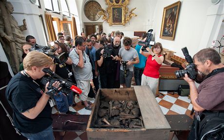 V kapli kostela Panny Marie Snné na Novém Mst vyzdvihli antropologové a