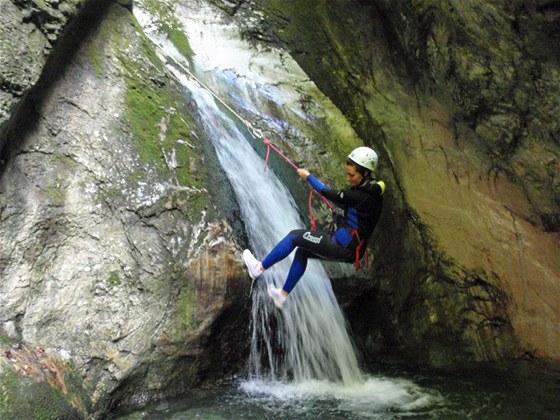 Canyoning u msteka Claut na severu Itálie