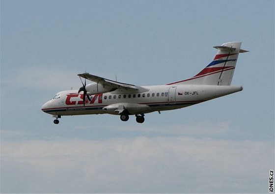 ATR 42/72 SA eské aerolinie - letit Ruzyn - letadlo - aerolinie - aerolinky