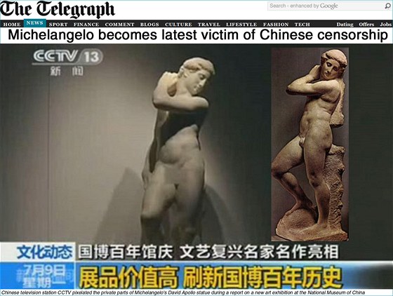 íntí cenzoi pipravili Michelangelovu sochu o penis. 