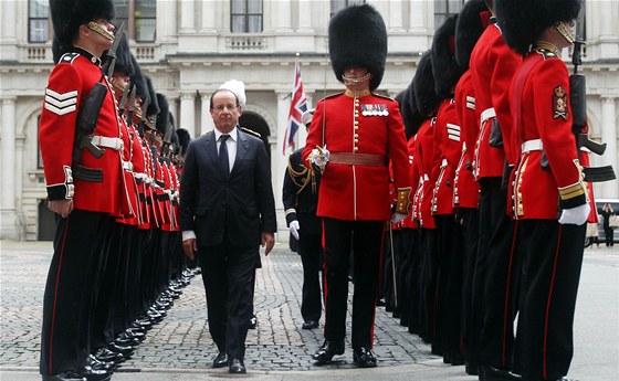 Francouzský prezident Francois Hollande se na návtv Velké Británie setkal i