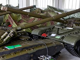 Posdka v Ranov na Jihlavsku skladuje nkolik destek tank T-72, kter...