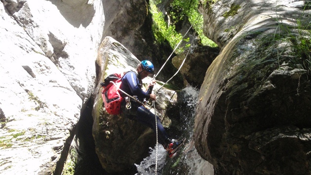 Canyoning za mstekem Claut na severu Itlie