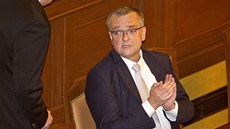Ministr financí Miroslav Kalousek během poslanecké schůze, na které se bude Ministr financí Miroslav Kalousek během poslanecké schůze, na které se bude
