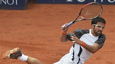 Janko Tipsarevi ve finále turnaje ve Stuttgartu.