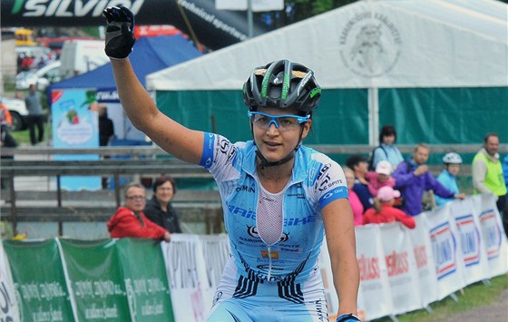AMPIONKA. Tereza Huíková slaví titul na mistrovství republiky v závodu