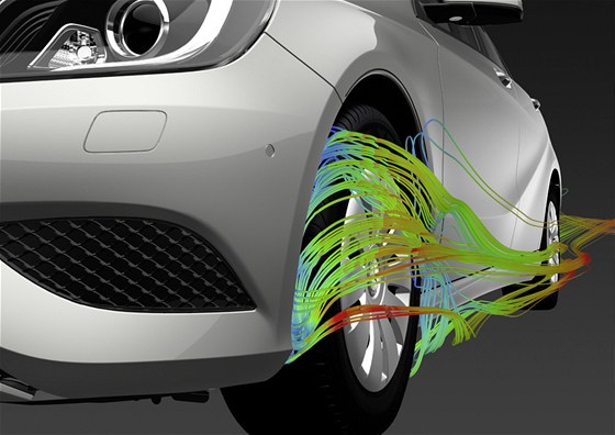 Neviditélné kryty kol jsou specialitou nového Mercedesu A. Vzduch obtékající...
