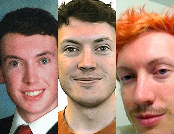 James Holmes. Na prvních dvou snímcích jet coby student. Poslední fotografie...