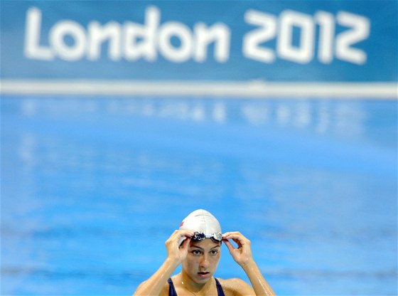 Plavkyn Barbora Závadová pi tréninku v Londýn. (25. ervence 2012) 